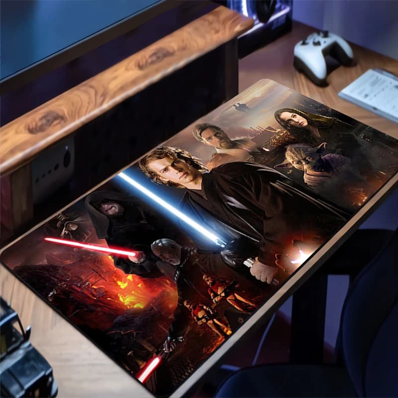 Tappetino per mouse Tappetino per mouse in gomma Accessori da gioco PC S-star W-wars Anakin Skywalker Armadietto per giocatori Tappetino per scrivania per computer Tappetini per tastiera