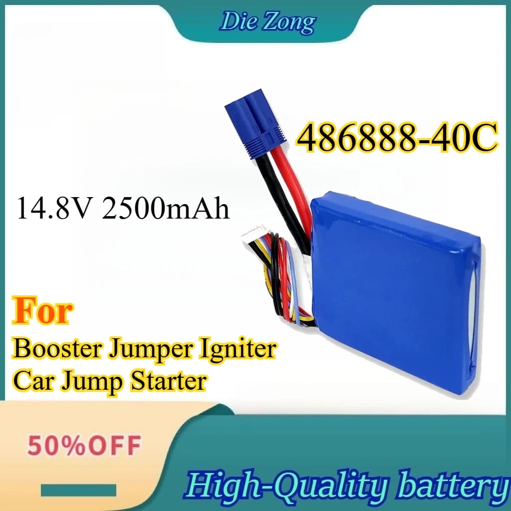 Nuova Batteria Ricaricabile Li-Polimero 486888-40C 14.8V 2500mAh Adatta per Booster Jumper Igniter Avviatore d'Emergenza per Auto