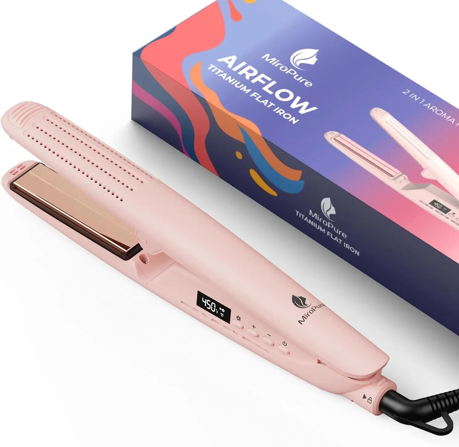 360 ° Piastra e Arricciacapelli 2-in-1, Aria Fredda Ionica, 13 Temperature, Doppia Tensione