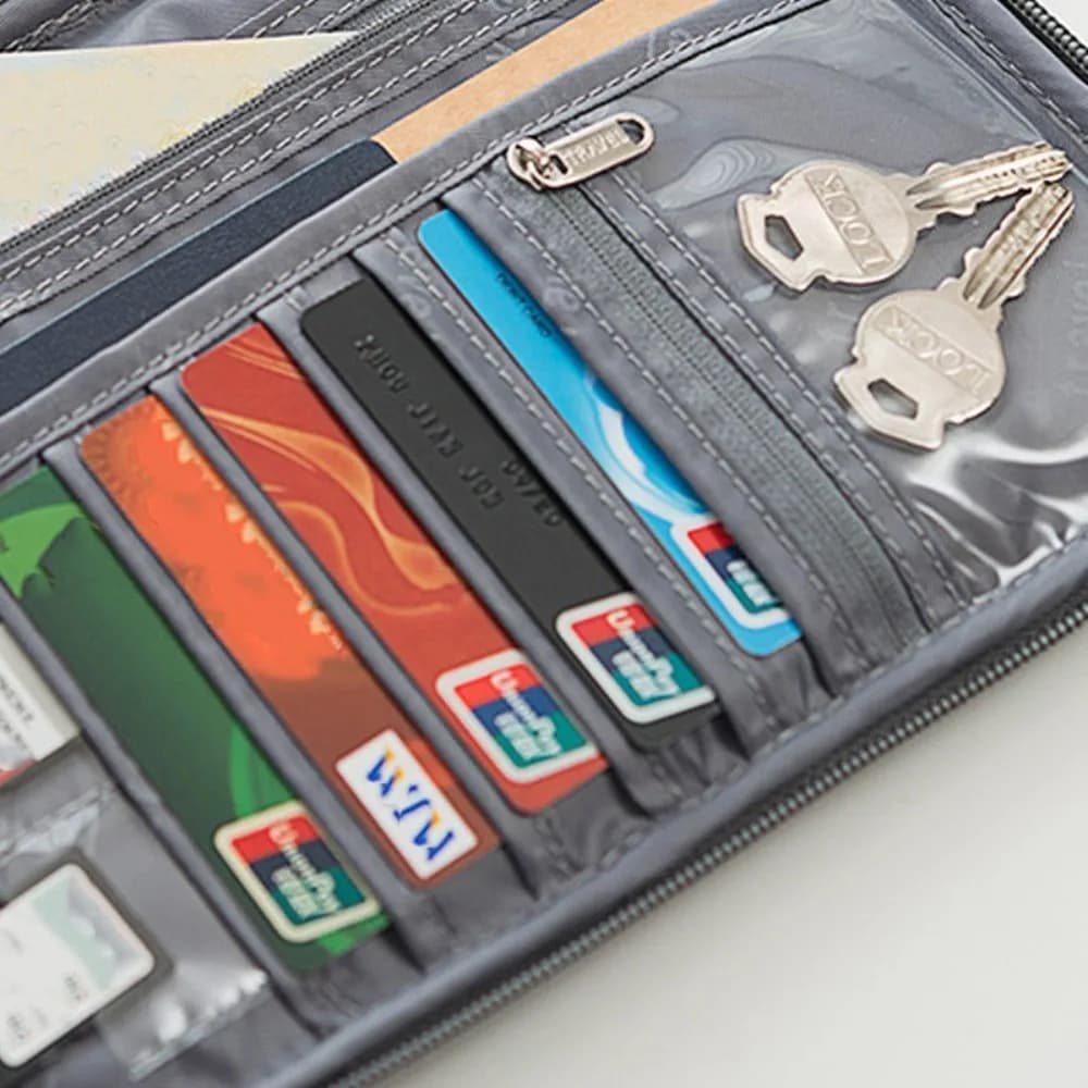 Creative Large Capacity Passport Bag Card Holder Purse Travel Wallet Multifunctional Portable Card Storage Bag Women