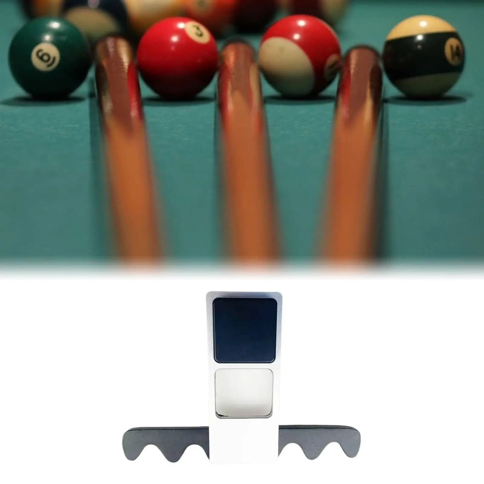 Foldable Pool Cue Holder Aluminum Leather Anti Slip Billiard Stick Rack for Pooltable Accessories