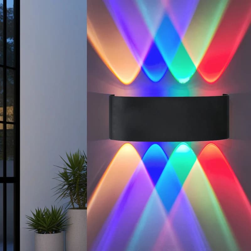 Lampada da Parete LED Moderna 85-265V con Illuminazione Su e Giù per Interni, Soggiorno, Sala da Pranzo, Corridoio e Ingresso, Luce da Parete RGB