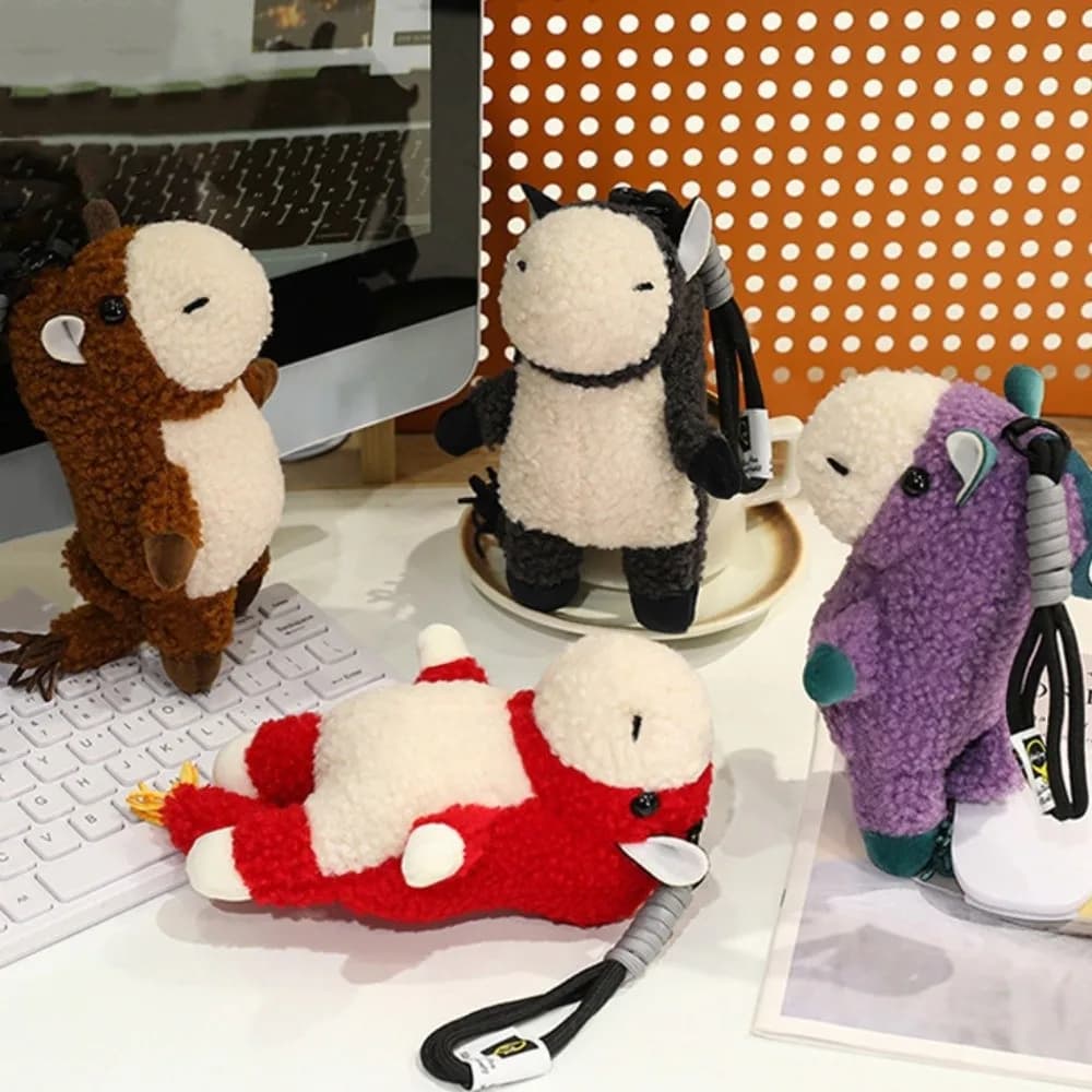 Portachiavi Peluche a Forma di Pony, Ciondolo Creativo e Carino a Forma di Cavallo, Decorazione Festiva Kawaii