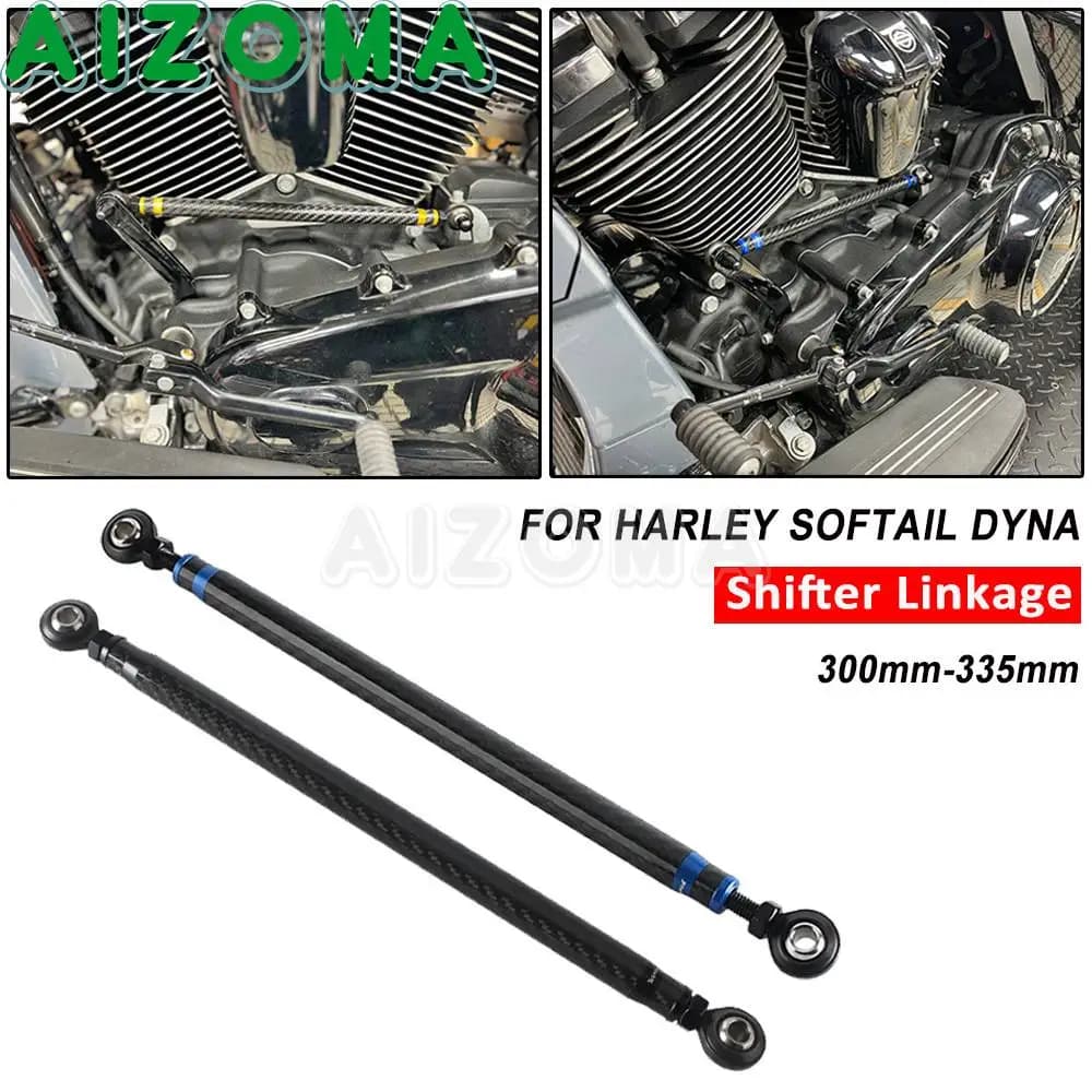 Leva del Cambio Moto 300mm-335mm per Harley Softail Heritage FLST FLSTC Slim FLS FLSS, Asta di Collegamento per Pedane Regolabili
