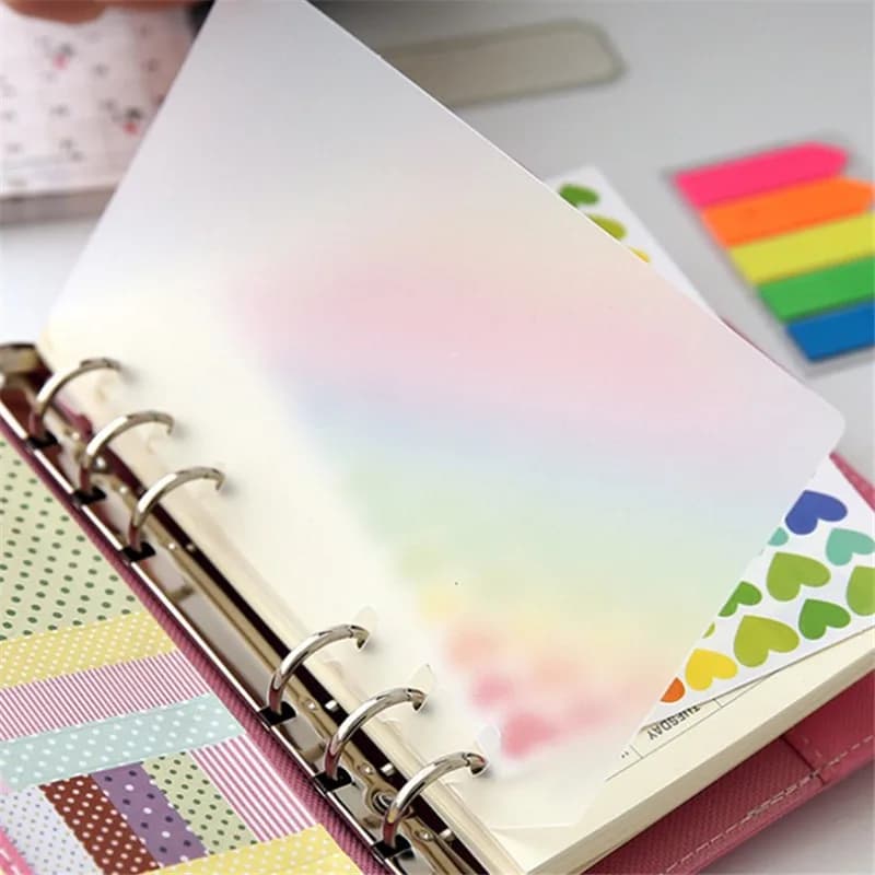 2 pz/lotto A5/A6 raccoglitore Notebook Planner indice raccoglitore divisore PP trasparente spirale copertina del libro