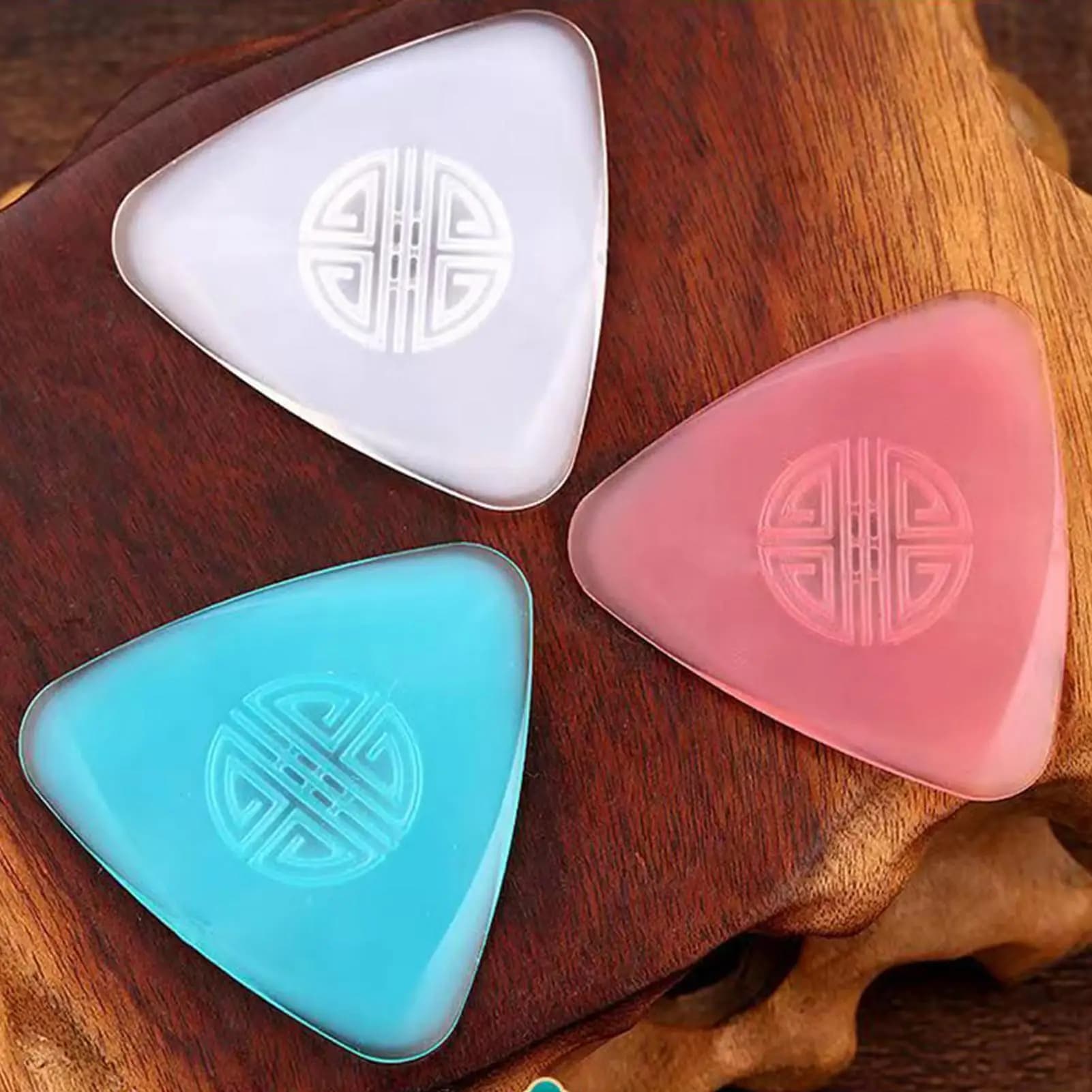 Plettri per chitarra antiscivolo in nylon, plettri sottili per chitarra acustica e basso per musicisti e principianti, accessori musicali versatili per ukulele