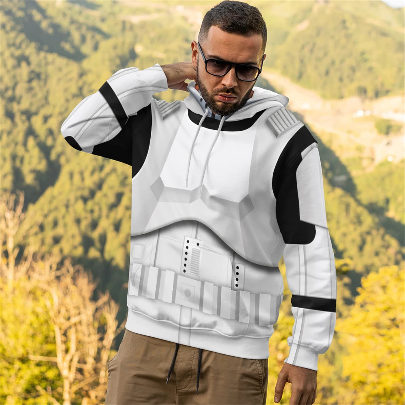 HX Film Stormtrooper Abbigliamento 3D Stampato Maglietta Con Cappuccio Felpe Pantaloni Set Maschio Femmina Costumi Cosplay S-5XL Dropshipping