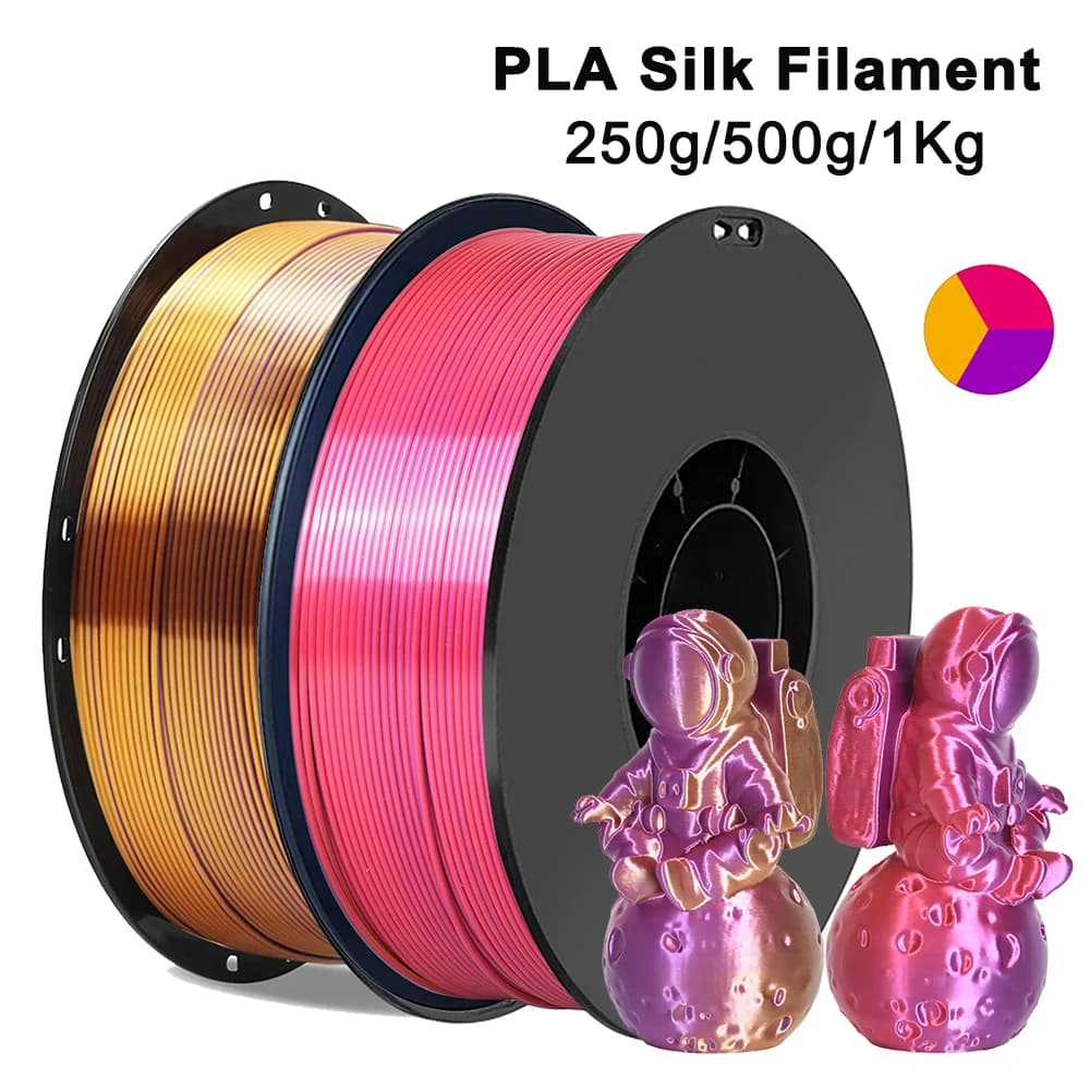 250g 500g 1Kg Three Tone 3D Printer Filament Silk Three Color Red Purple Gold 1,75mm 3D Printing Material Red gold purple