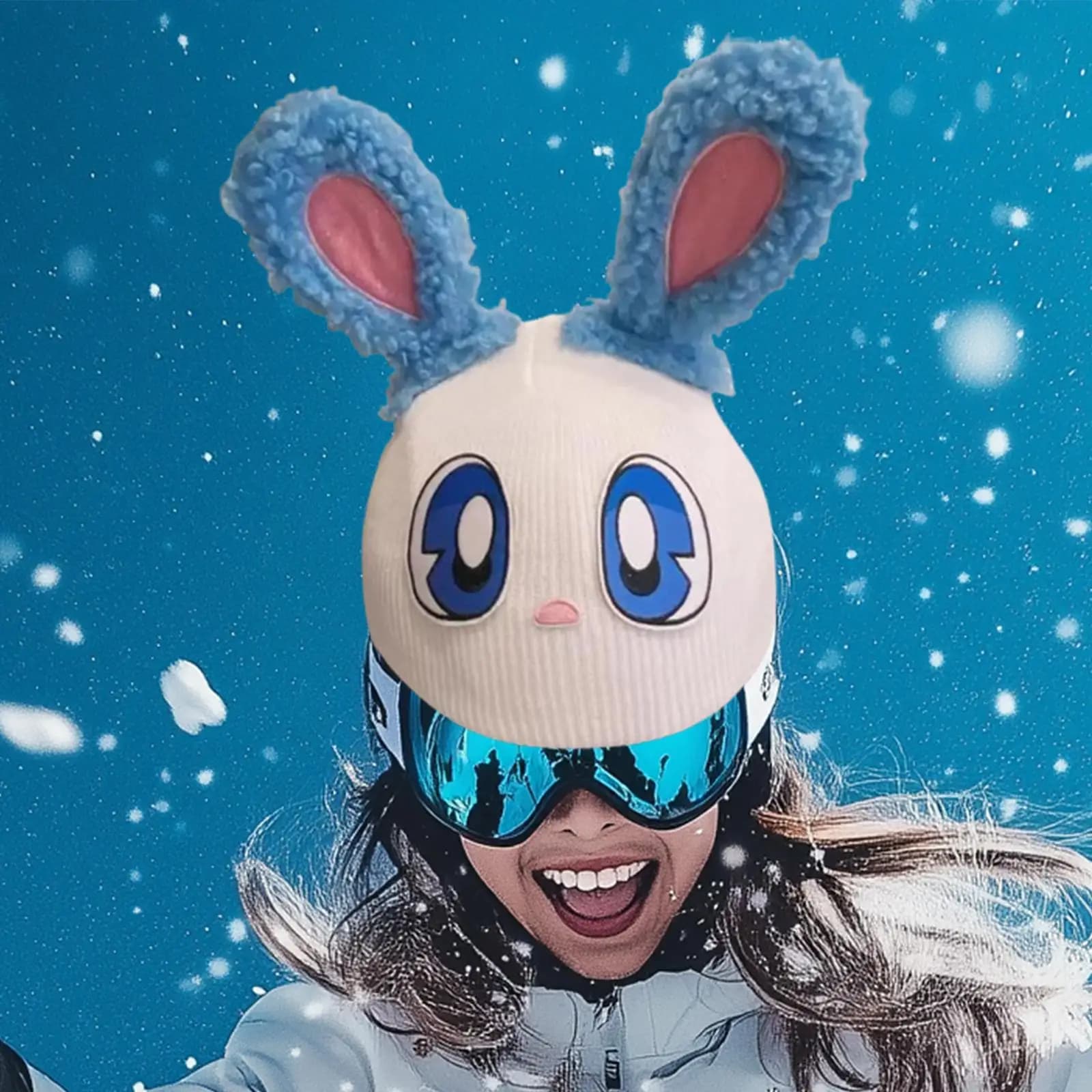Ski helmet decoration Ski helmet decoration Ski helmet decoration for cartoons Winter cover for single table Double table Fun for cycling