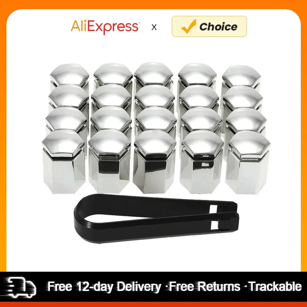 Set of 20 pieces 17mm car wheel nut bolts 17mm car wheel nut caps for Vauxhall protect bolt heads from dust