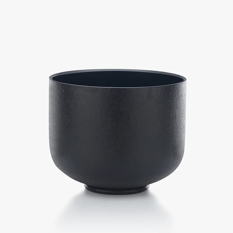 Hye-eun 8inch Double Black Quartz Crystal Singing Bowl for Yoga Meditation Sound Healing Tibetan Singing Chakra Bowl Set