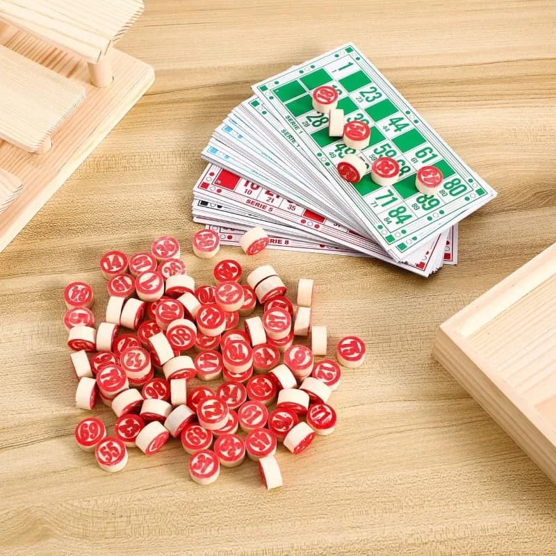 Gioco del Bingo, Gioco da Tavolo per Famiglie, Bambini e Adulti, Gioco Educativo Interattivo Vintage, Gioco da Tavolo per Famiglia e Amici, Gioco per Serate in Famiglia