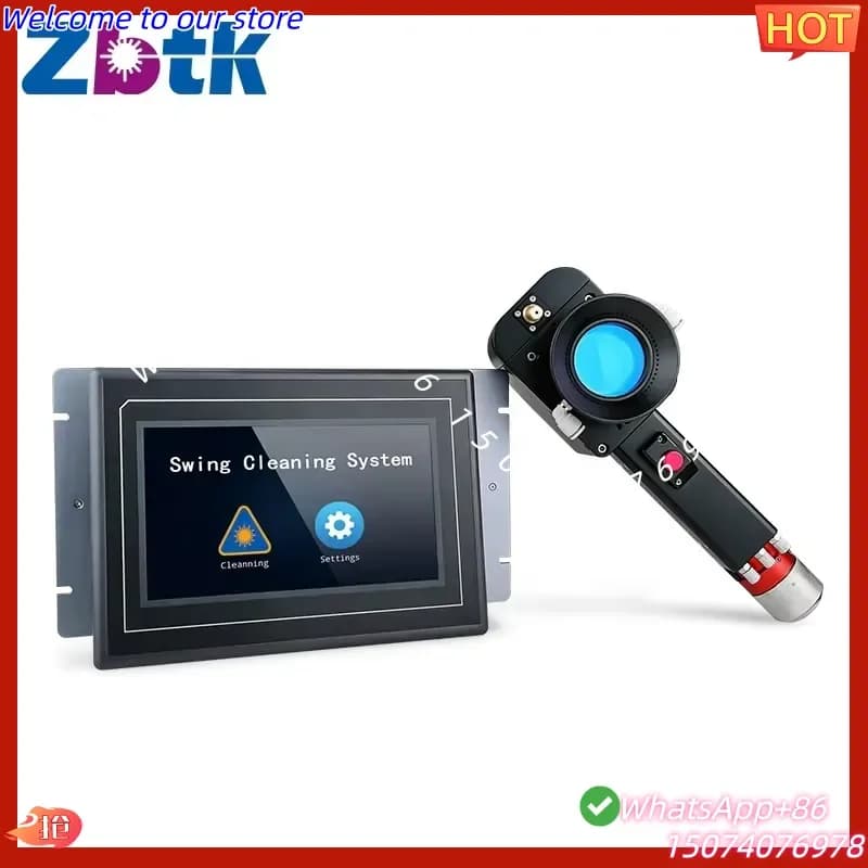 2026 1000W 1500W 2000W Handheld Dual Axis Cleaning Metal Paint Rust Oil Head for Fiber Cleaning Machine
