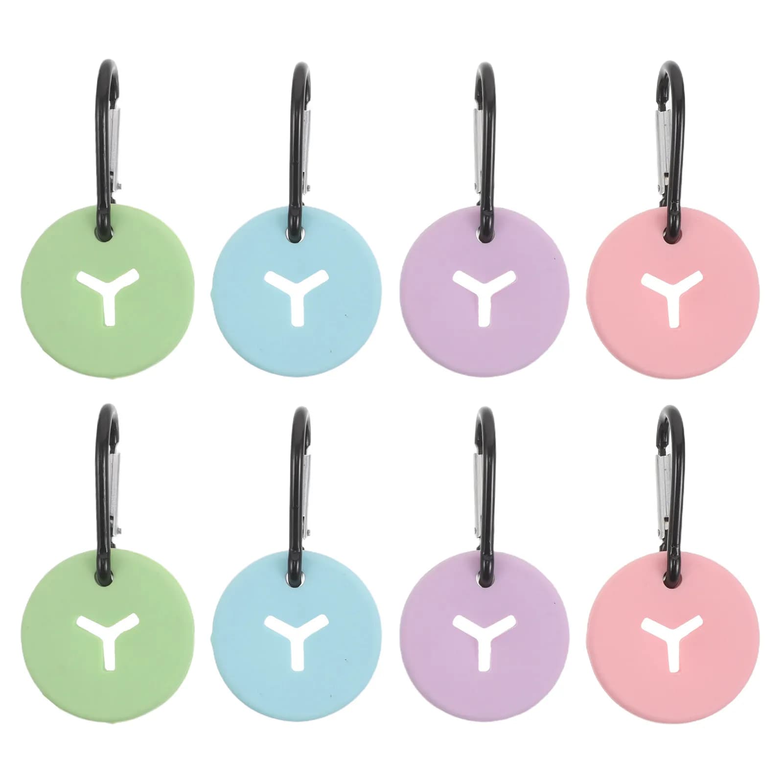8 Pezzi Clip per Sacchetti Igenici per Animali Domestici in Silicone, Porta Sacchetti per Escrementi di Cane, Dispenser da Guinzaglio per Passeggiate all'Aperto, Porta Sacchetti per Rifiuti Portatile