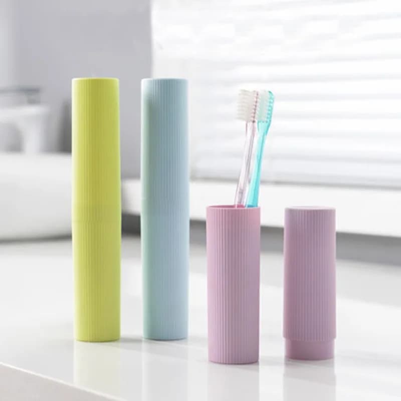 Custodia portatile per spazzolino da denti, accessori da bagno, custodia da viaggio, custodia antipolvere per il campeggio