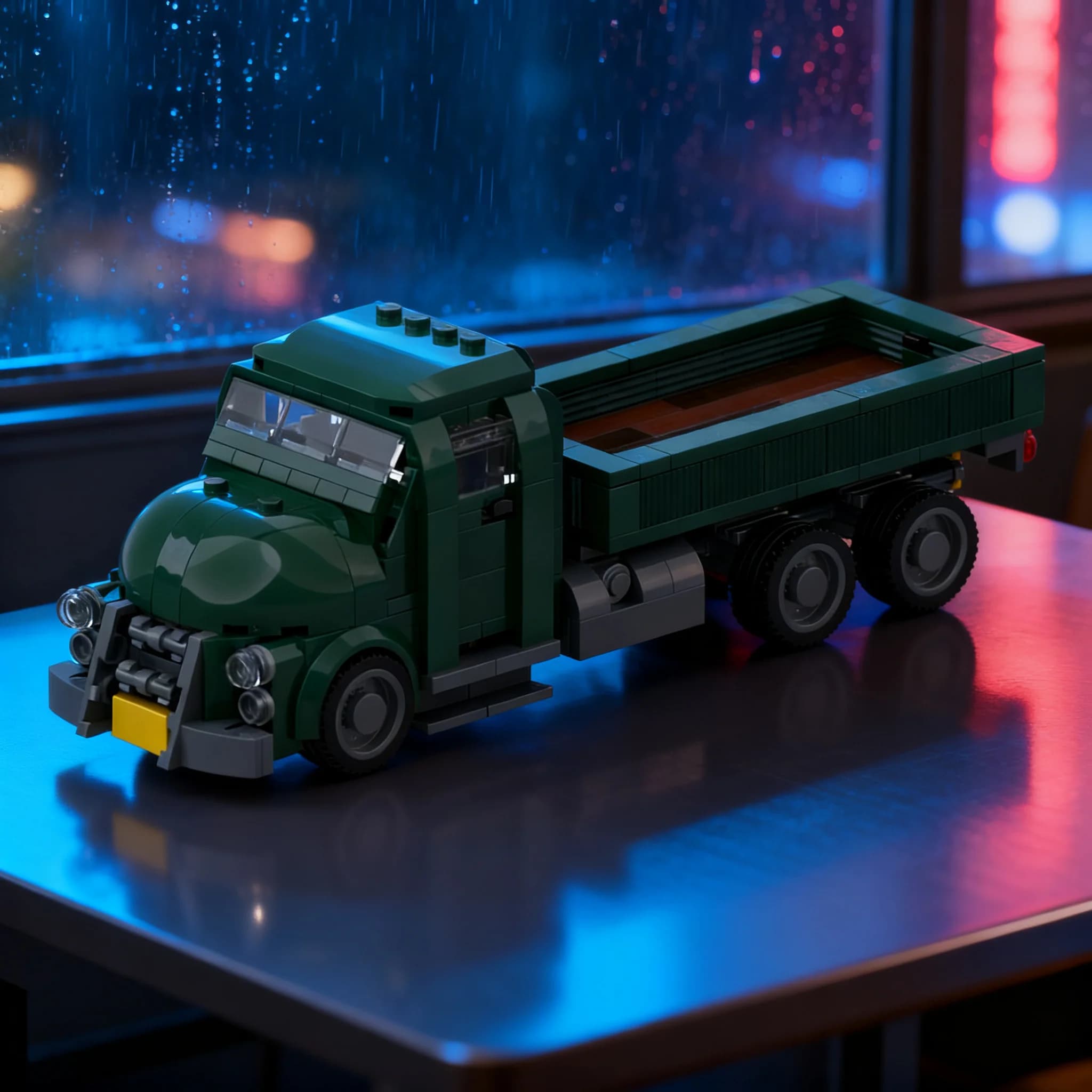 406pcs MOC Fallout Brawn Truck - Military Flatbed Cars Model Toy Building Blocks Christmas Gifts Construction Birthday DIY Art