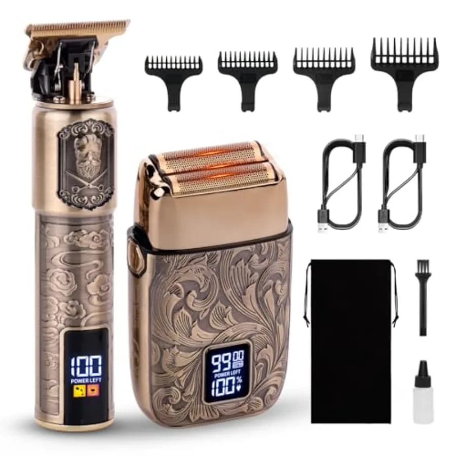 Foil Shavers Electric Razor for Men, Beard Trimmer Grooming Shaving Kit, Hair Trimmer, Cordless Head Shavers for Bald Men Barbe