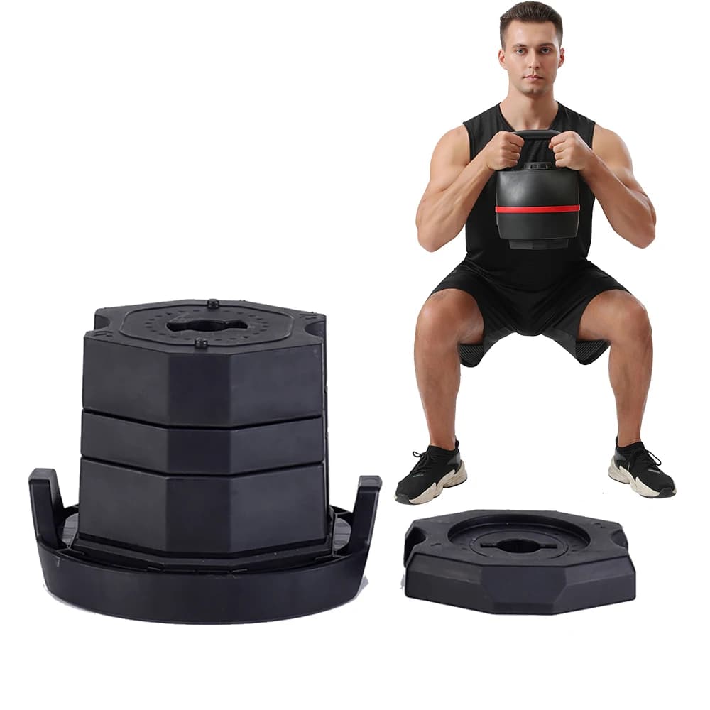 Home Fitness Kettlebell smart adjustable black and red 3.5 kg to 18 kg Training weights