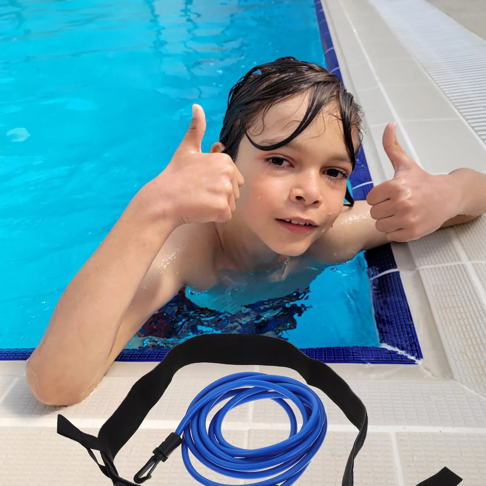 Adjustable Belt Set for Adult Swimming, Pool Resistance Band, Swimming Lesson Equipment