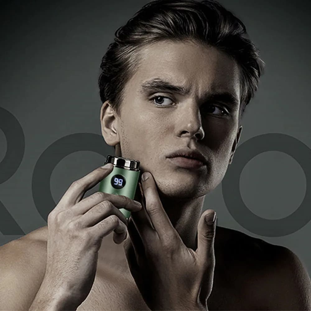 1PC Rasoio elettrico da uomo Display digitale Intelligente Mini portatile Bagnato e asciutto Ricaricabile Lavabile Barba Rasoio Rasoio