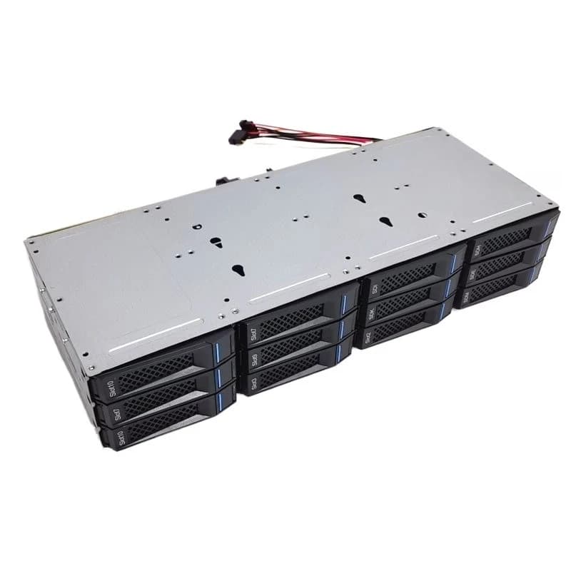 Cesto per dischi rigidi da 3,5 pollici, case di espansione storage hot-swappable a 12/24 alloggiamenti, interfaccia SAS SATA da 12 Gb per sistemi di archiviazione dati NAS