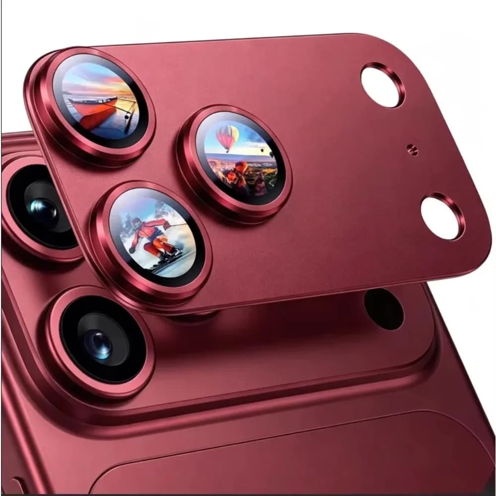 For iPhone 17 18 Pro Max 17 18 Pro Air iPhone Duo Camera Lens Protector Strong Adsorption Matte Metal 9H+ Tempered Glass Cover