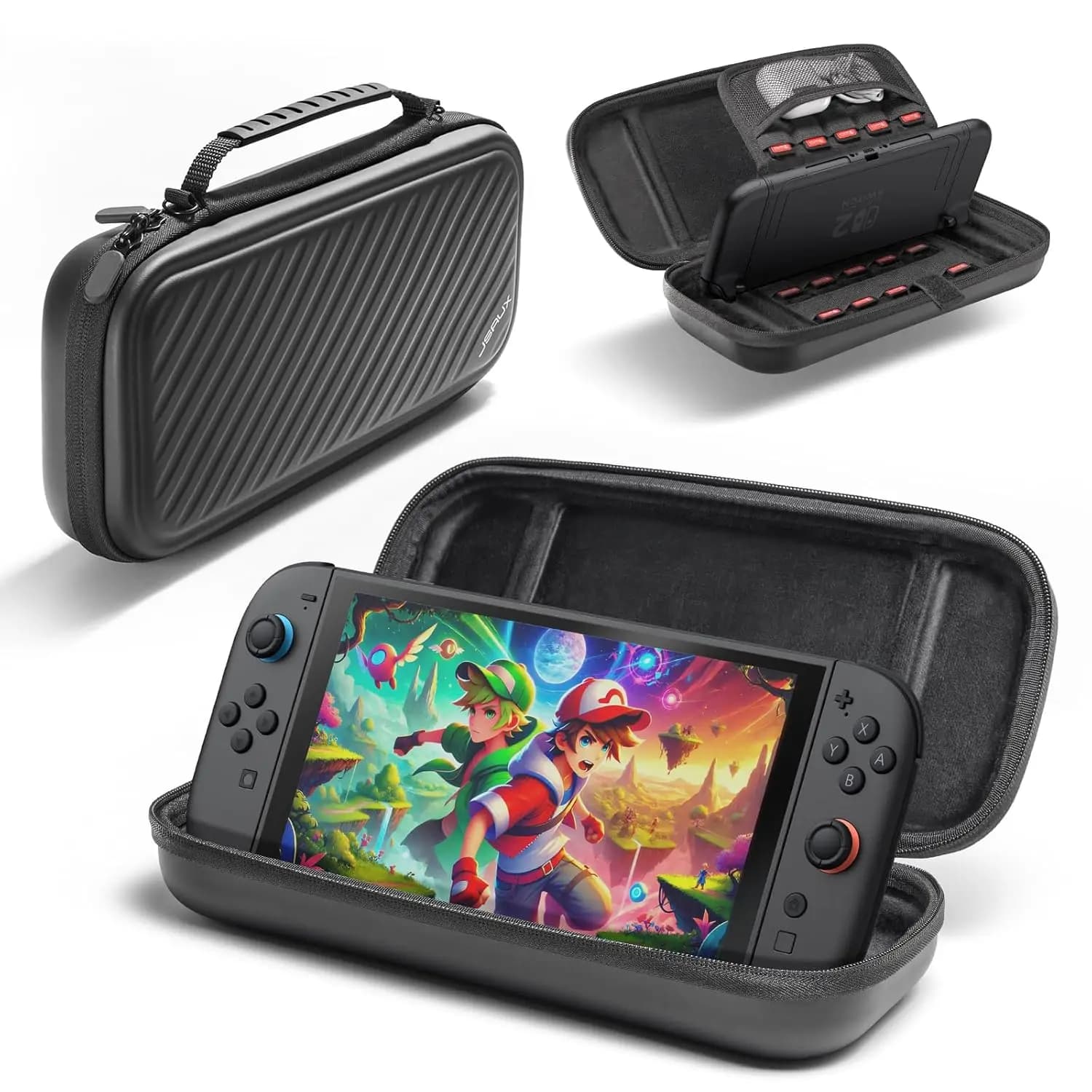 Custodia da trasporto compatibile con Nintendo Switch 2 (2025), custodia Switch 2 con 15 slot per carte da gioco, borsa da viaggio portatile per Switch 2
