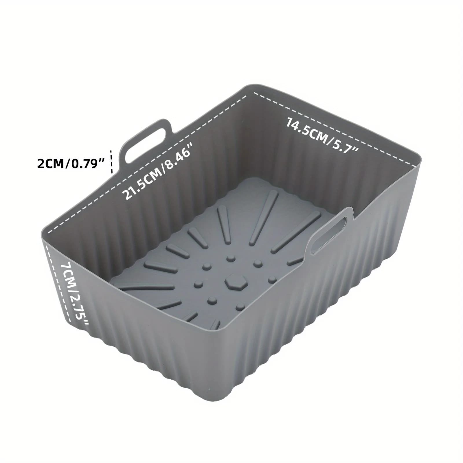 Teglia da Forno per Friggitrice ad Aria, Cestello in Silicone per Friggitrice ad Aria, Stampo in Silicone, Tappetino per Pizza, Teglia Rotonda di Ricambio, Accessori per Friggitrice ad Aria