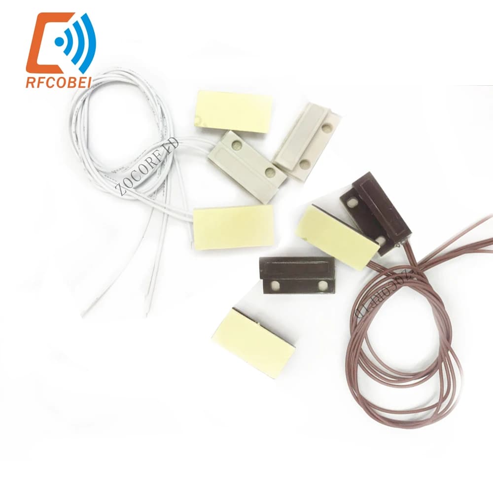 Sensore per porte e finestre cablato tipo NC da 10 paia MC38 Interruttore magnetico normalmente chiuso NC per il nostro sistema di allarme a filo GSM PSN domestico