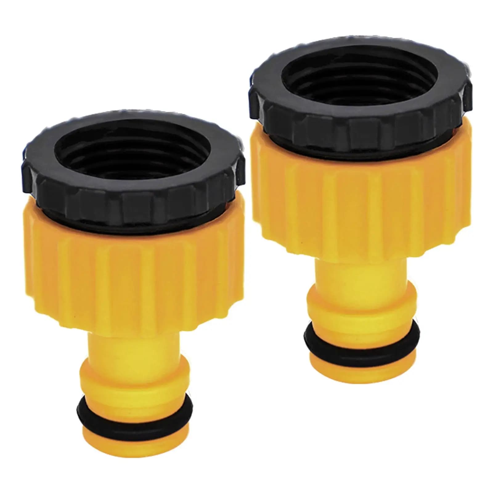 2x hose tap connectors, 3/4" 1/2" threaded tap fittings for home, courtyard, patio, lawn, outdoor