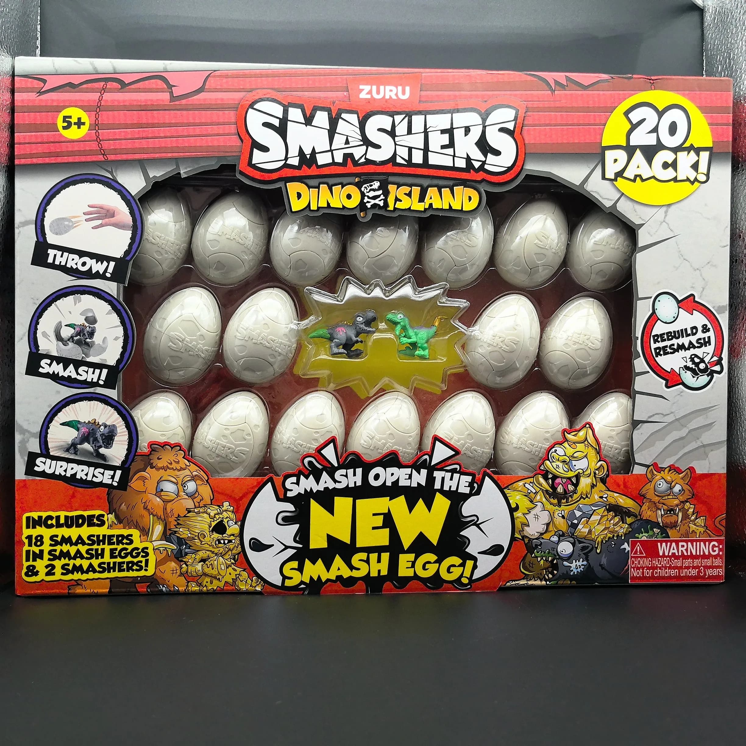 ZURU New Surprise Doll Smashers Dino Ice Age Surprise Egg Archaeology Dinosaur Egg 20pcs Box Gift In Stock