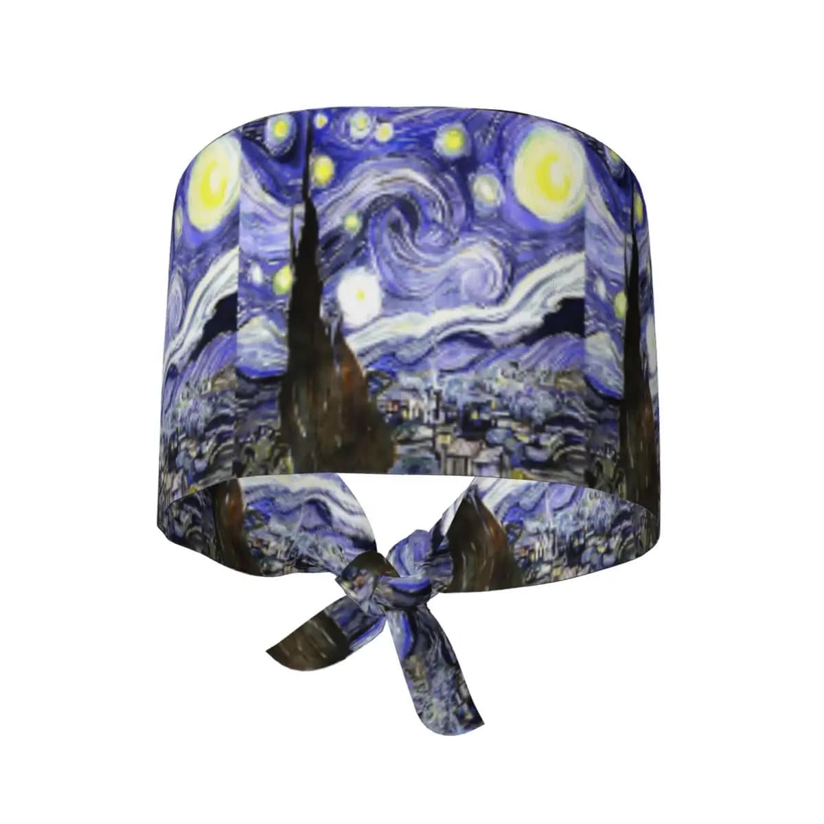 Vincent Van Gogh Paintings Starry Nigh Scrub Hat Doctor Working Surgical Cap Men Women Adjustable Nursing Caps for Dentist