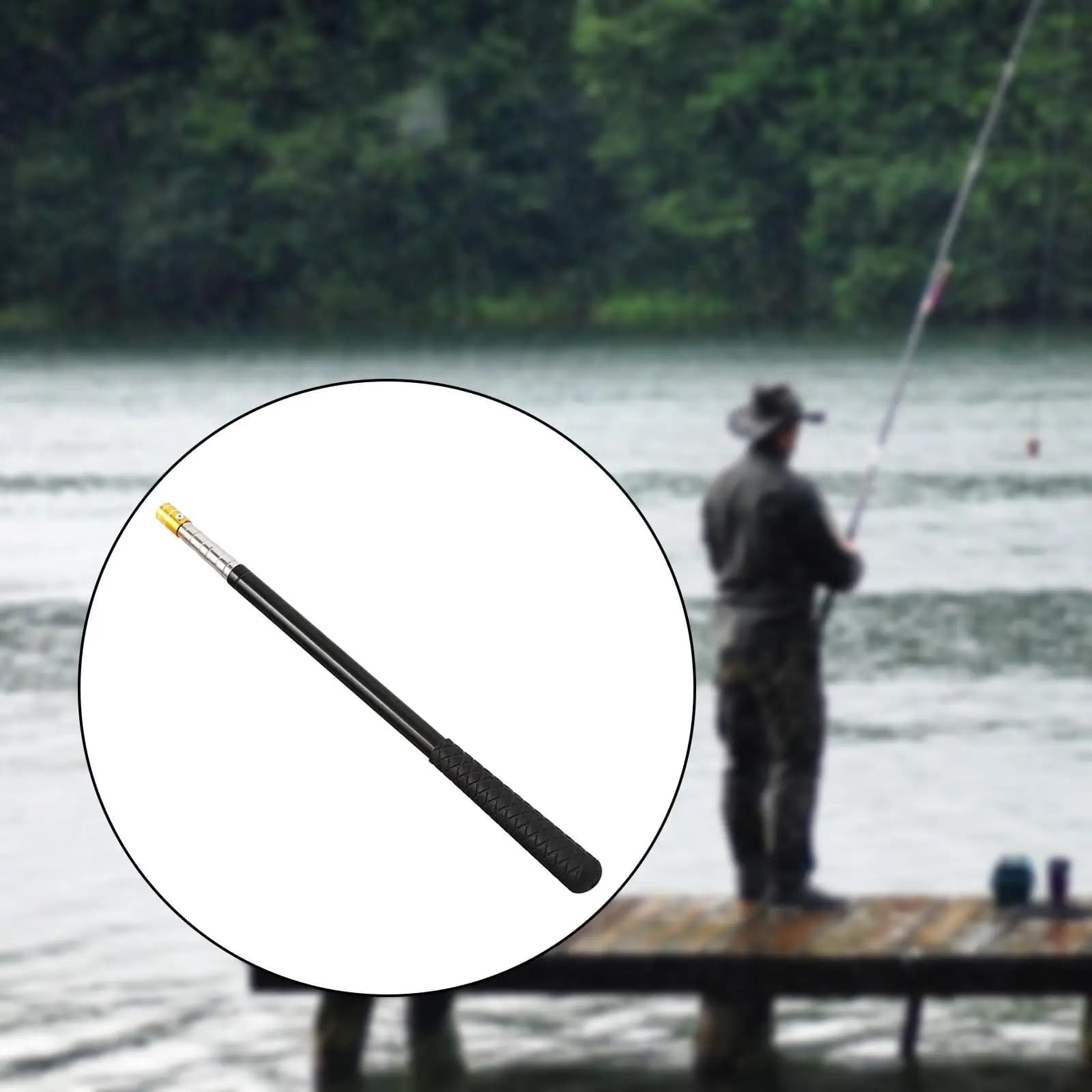 Telescopic Fishing Net Extension Rod Fishing Gear Accessories Stainless Steel Telescoping Fishing Net Pole Tool