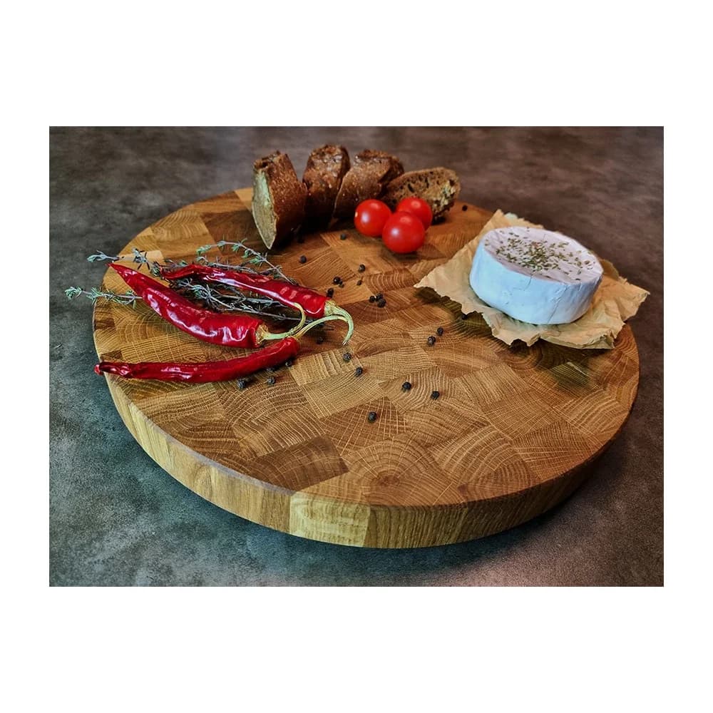 Fine-grained oak cutter with knife magnets and anti-slip bearings/ODM OEM customized size / Wooden cutter for kitchen