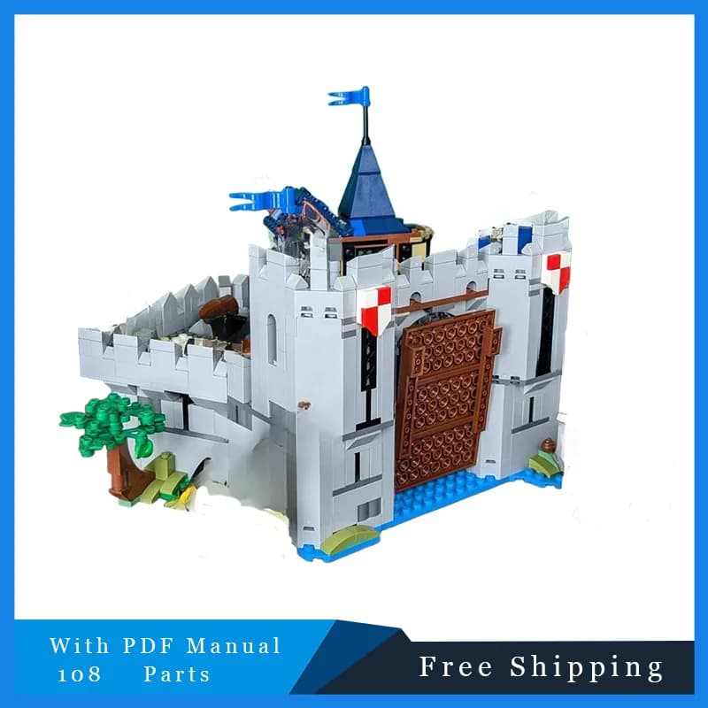 108 parti Moc Castello medievale Modello modulare Building Blocks Set fai da te Educazione Assemblaggio Mattoni Giocattoli Bambini Regalo di compleanno di Natale