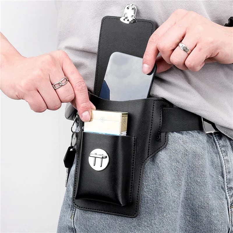 Men's Mobile Phone Case, PU Leather, Vintage Style, With Wallet and Phone Protective Case