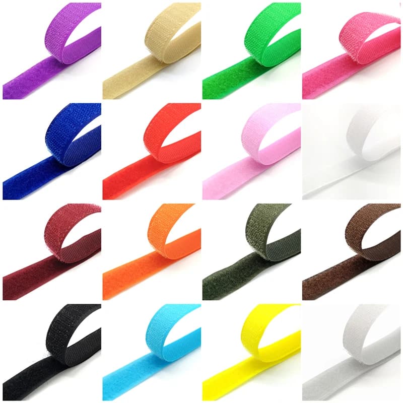 Una coppia di accessori per fascette per cavi con gancio e anello per nastro adesivo per cucire colorato da 20mm, 1 Yard/lot