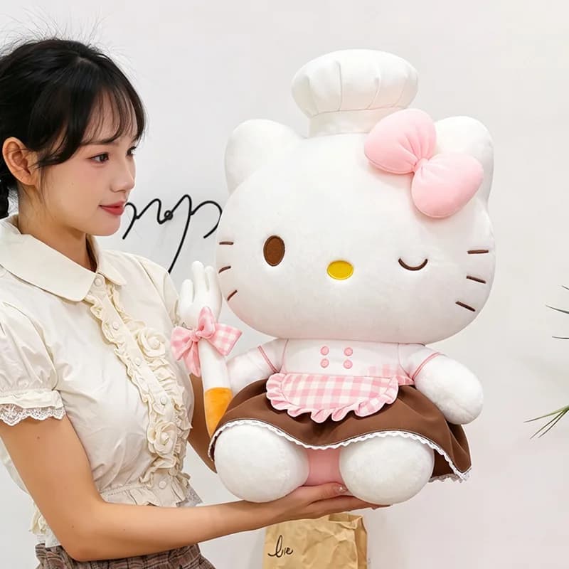 Peluche Sanrio di Grandi Dimensioni 40/60/75CM, Hello Kitty, Pupazzo Anime Cartoon, Morbido e Confortevole, Regalo per Bambini