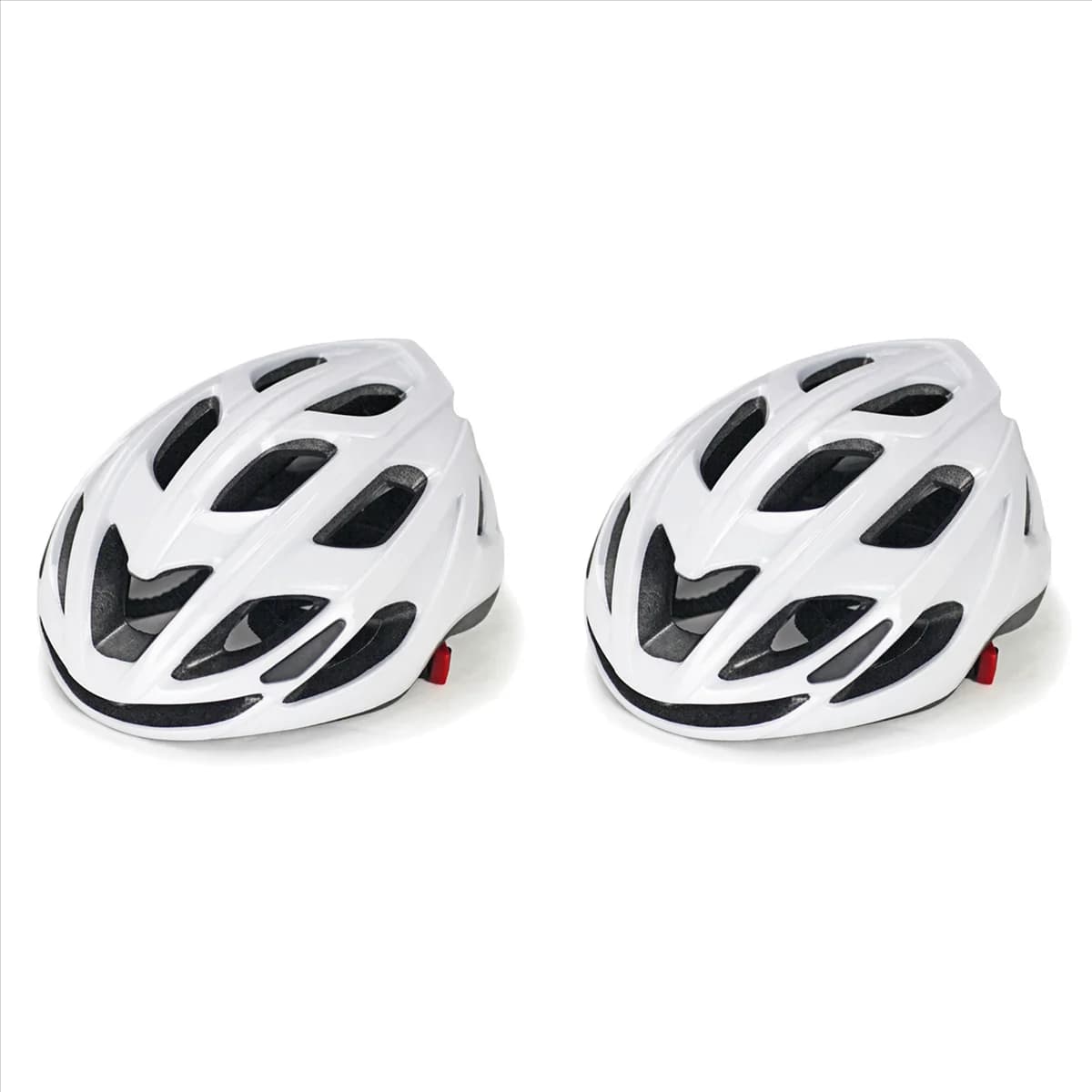 BAAU 2X Adult Bike Helmet Men's Light Bike Helmet Woman Adult Bike Helmet Size 58-61 cm White