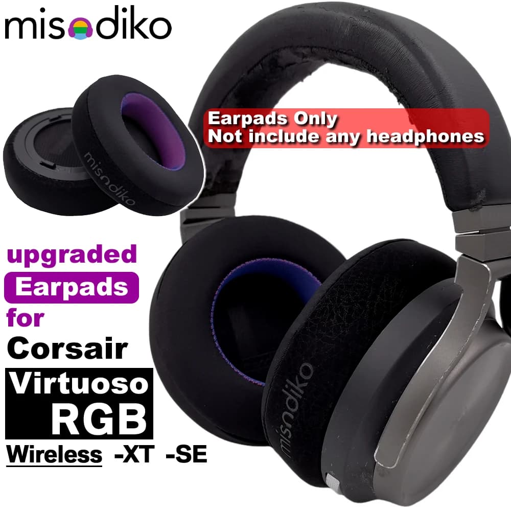 misodiko Upgraded Earpads Replacement for Corsair Virtuoso RGB Wireless XT SE Headphones