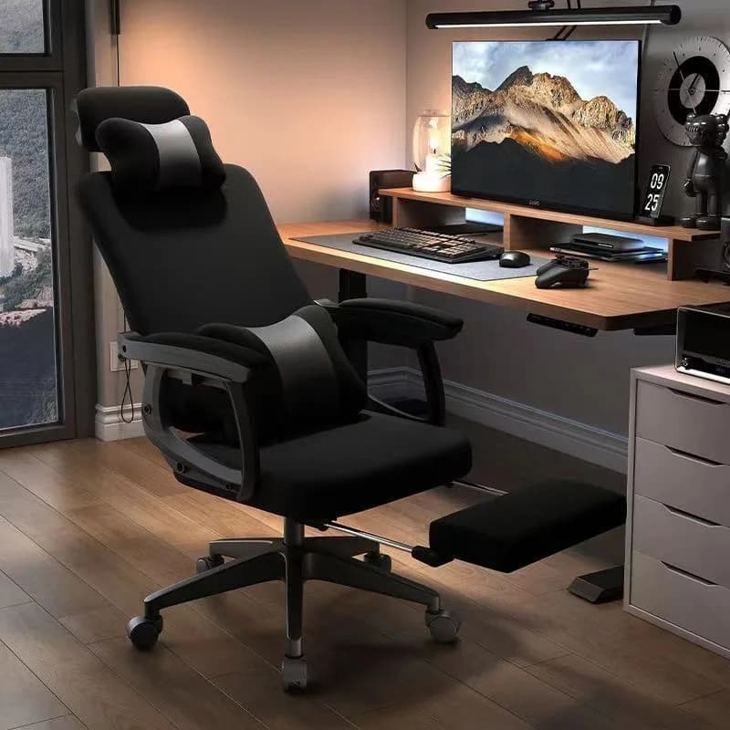 Sedia da Ufficio Confortevole con Ruote, Sedia da Gaming Girevole e Regolabile in Altezza, per Camera da Letto e Soggiorno