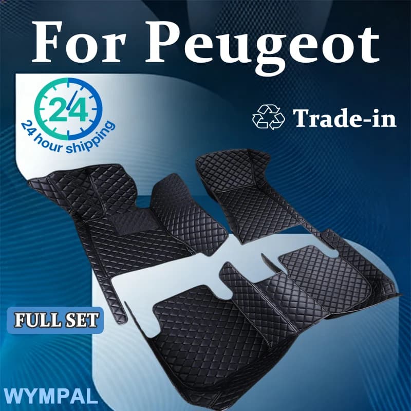 Tappetini per auto personalizzati di lusso per Peugeot 508SW 3008 308 T9 308 307 206 408 206CC 5008 208 A9 2008 E-208 308CC Tappetini per auto Cuscinetti completi