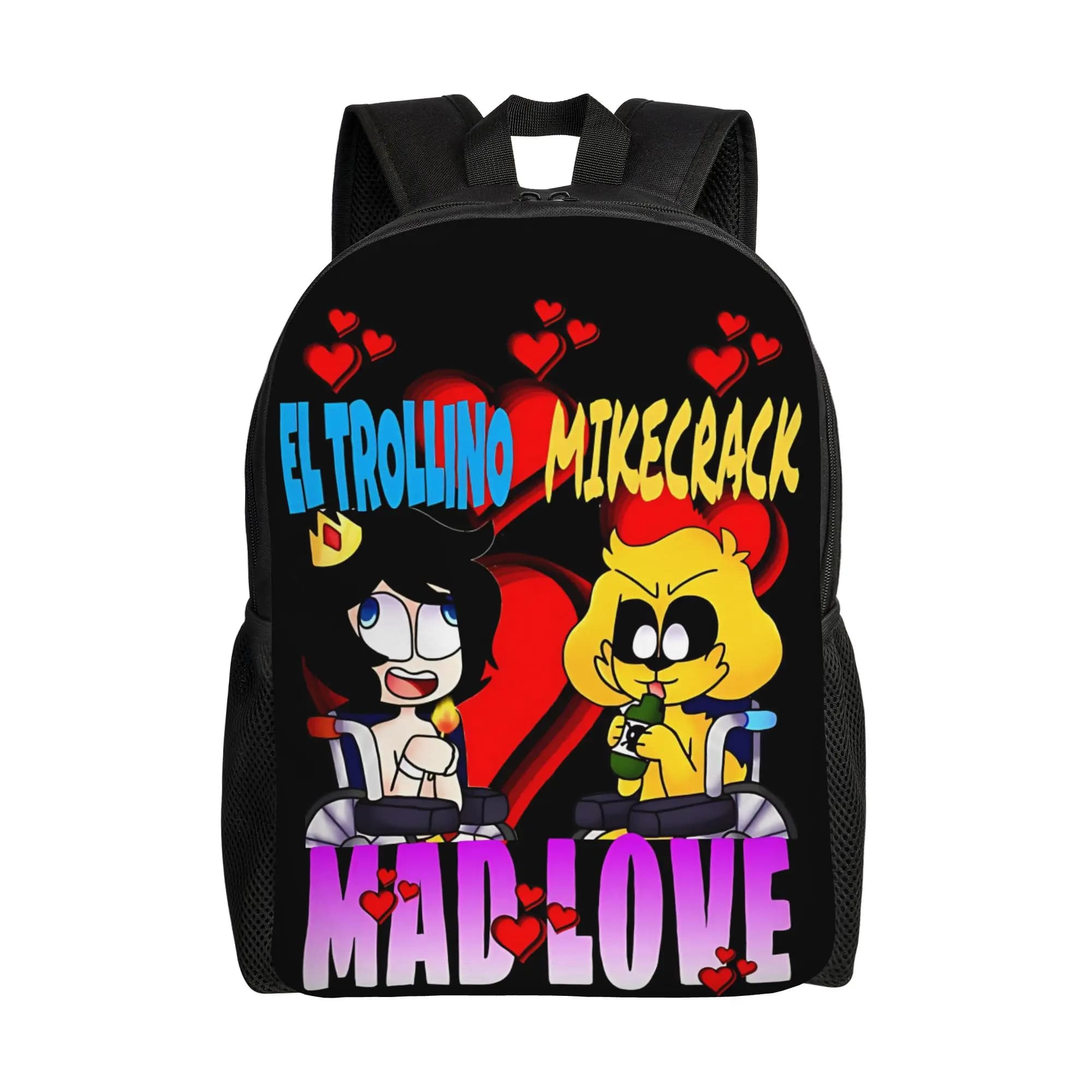 Mad Love Mikecracked MINER Cool Backpack Outdoor High School Business Daypack per uomo e donna, borsa a tracolla da college