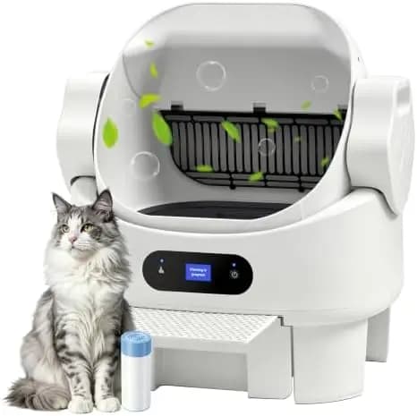 Automatic Cat Litter Box Open-Top Safety Sensors for Multi-Cat Homes | XL Self Cleaning Litter Box, Large Capacity