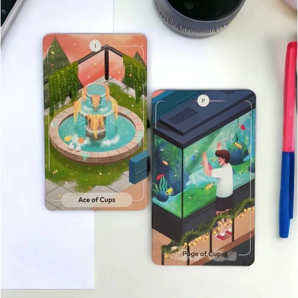 12*7 cm 78 Storie Tarocchi Stravagante Stile Cartoon Vita Umana Tarocchi Cultura Asiatica Storia Pieno Tarocchi Arte Unico Indie Mazzo di Tarocchi