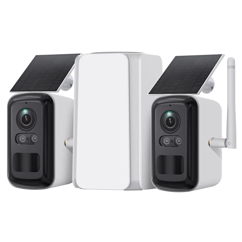 UBox App Mini Home Homebase Kit Distanza 600M Ripetitore Wifi Allarme PIR IP66 Impermeabile Visione notturna a colori Telecamera CCTV solare