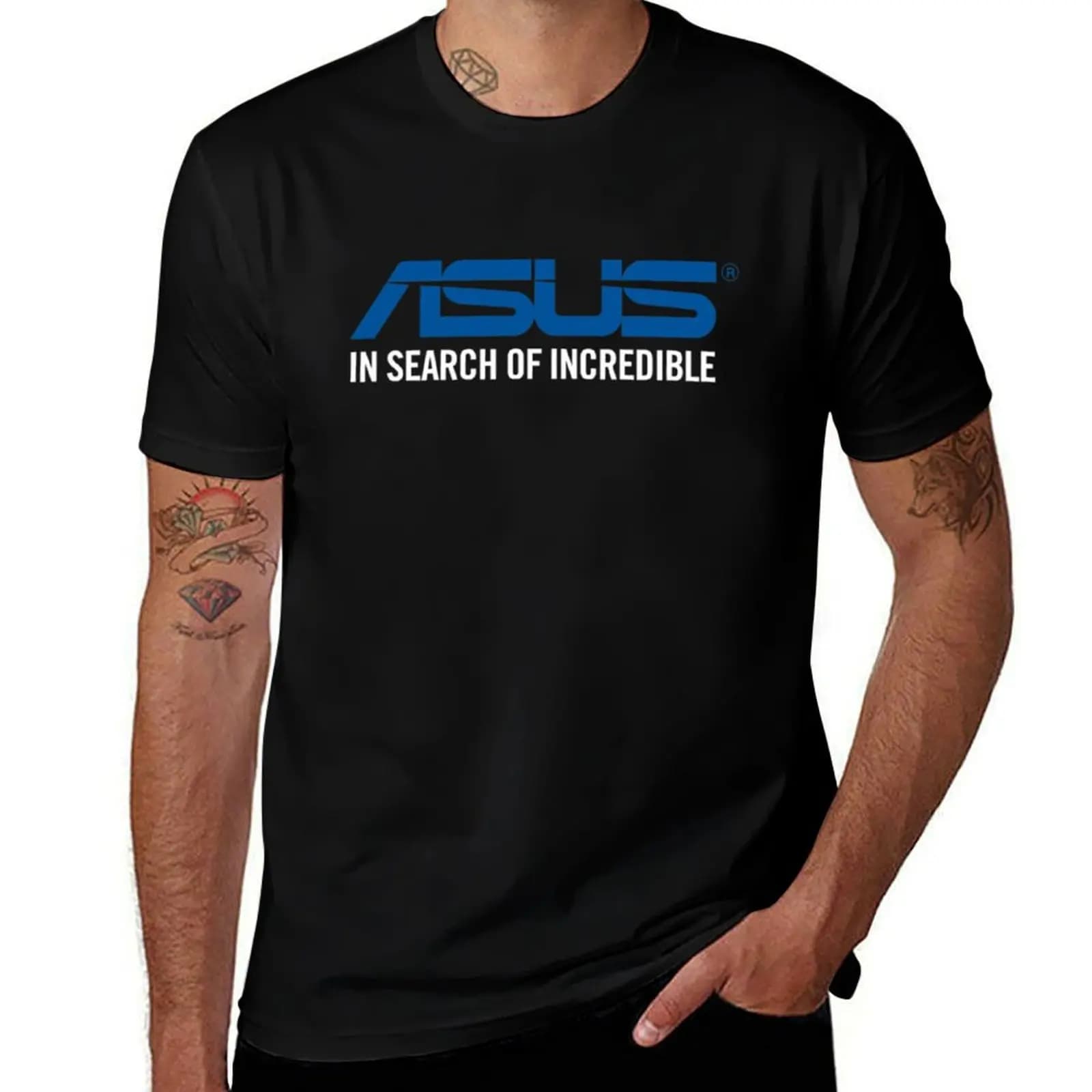 LAPTOP - T-shirt con logo _quot_ASUS_quot_ Abbigliamento casual di base Top a maniche corte