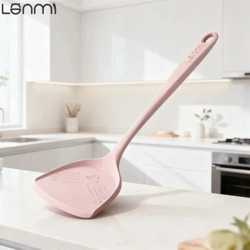LANMI Special Silicone Spatula for Non-stick Pans Cooking Quantitative Spatula Silicone Cucchiaio for Food Use Spatula for Home pan
