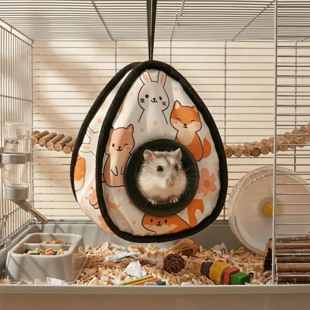 Creative Cartoon Pattern Hamster Sleeping Bag Cozy Soft Hamster Hammock Breathable Hanging Nest Rest