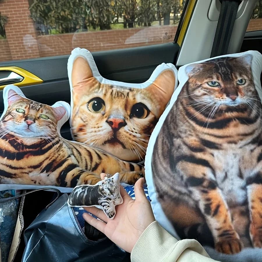 Cuscino personalizzato con foto fai-da-te, a tema cane e gatto, regalo ideale per gli amanti degli animali